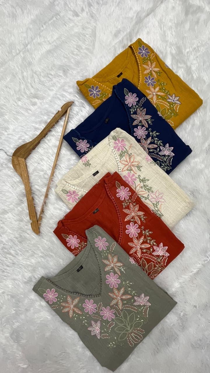 Pure Cotton Slub Kurta Pant plazo in Beautiful Must Have in Your Wardrobe (PVCD21)