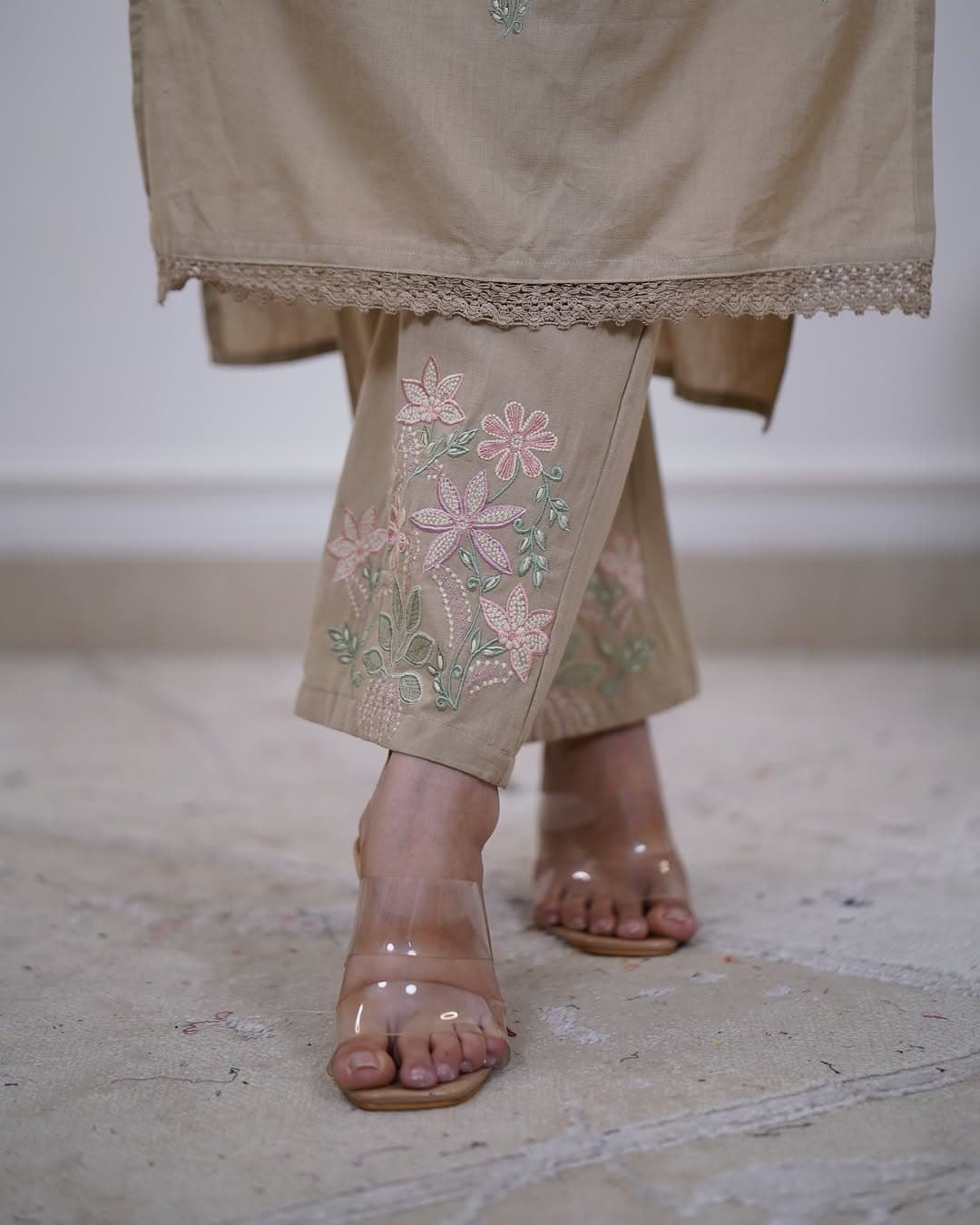 Pure Cotton Slub Kurta Pant plazo in Beautiful Must Have in Your Wardrobe (PVCD23)