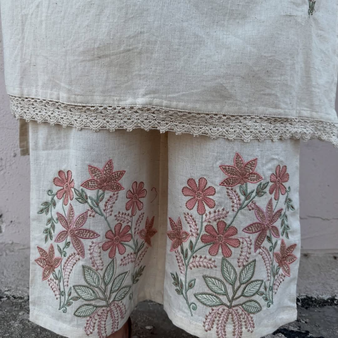 Pure Cotton Slub Kurta Pant plazo in Beautiful Must Have in Your Wardrobe (PVCD21)