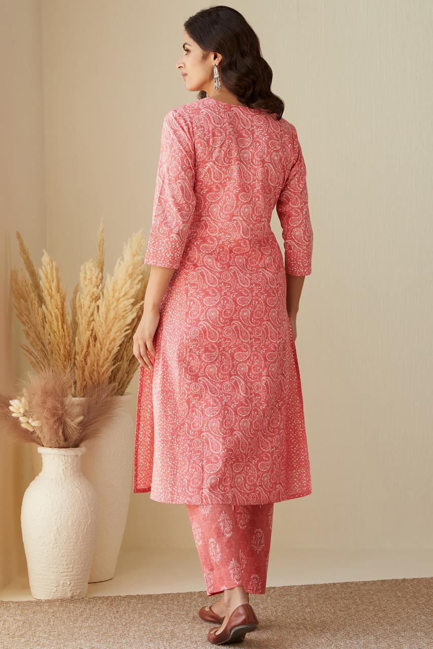 Pure fine Cotton fabric Kurti with Pant with cotton 100-100 Dupatta (PVCRD67)