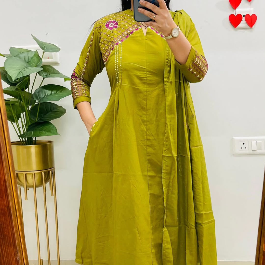 KURTA PENT WITH DUPATTA SUIT SET (LK04)