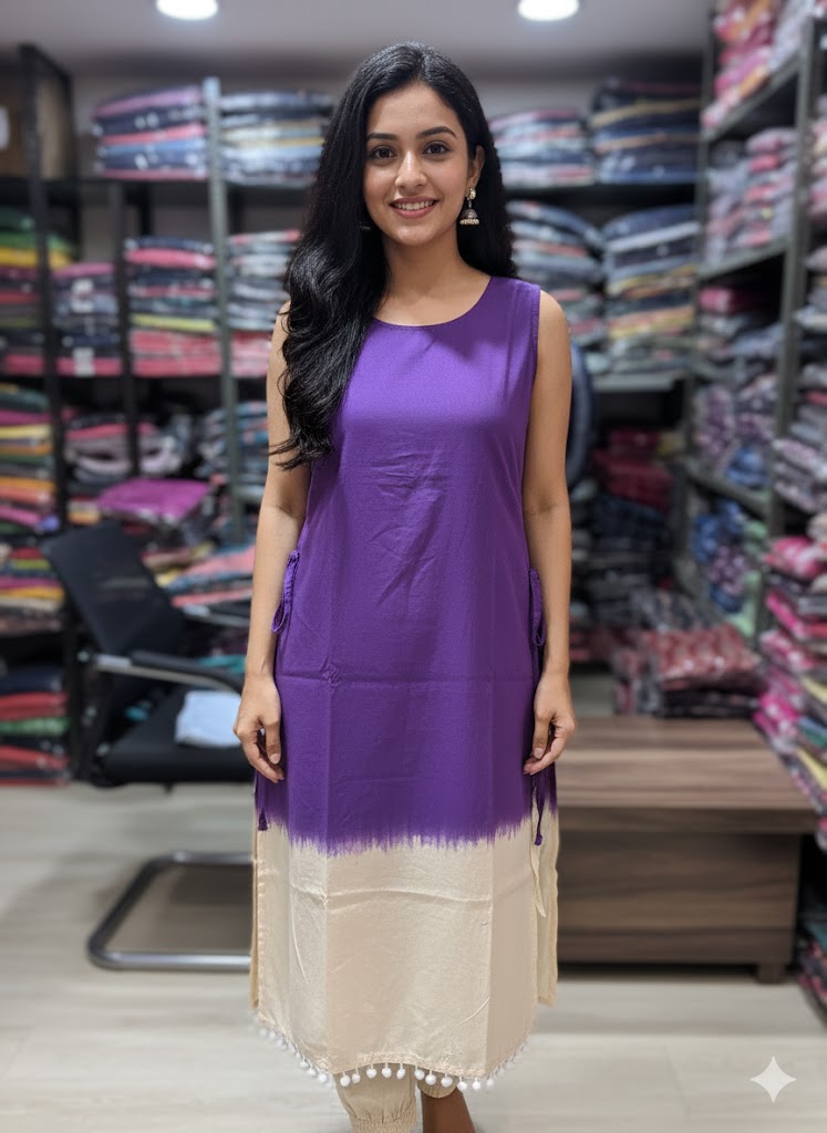 Get festive ready with our new Kurta pant sets with beautiful detailing colours(PVCD56)