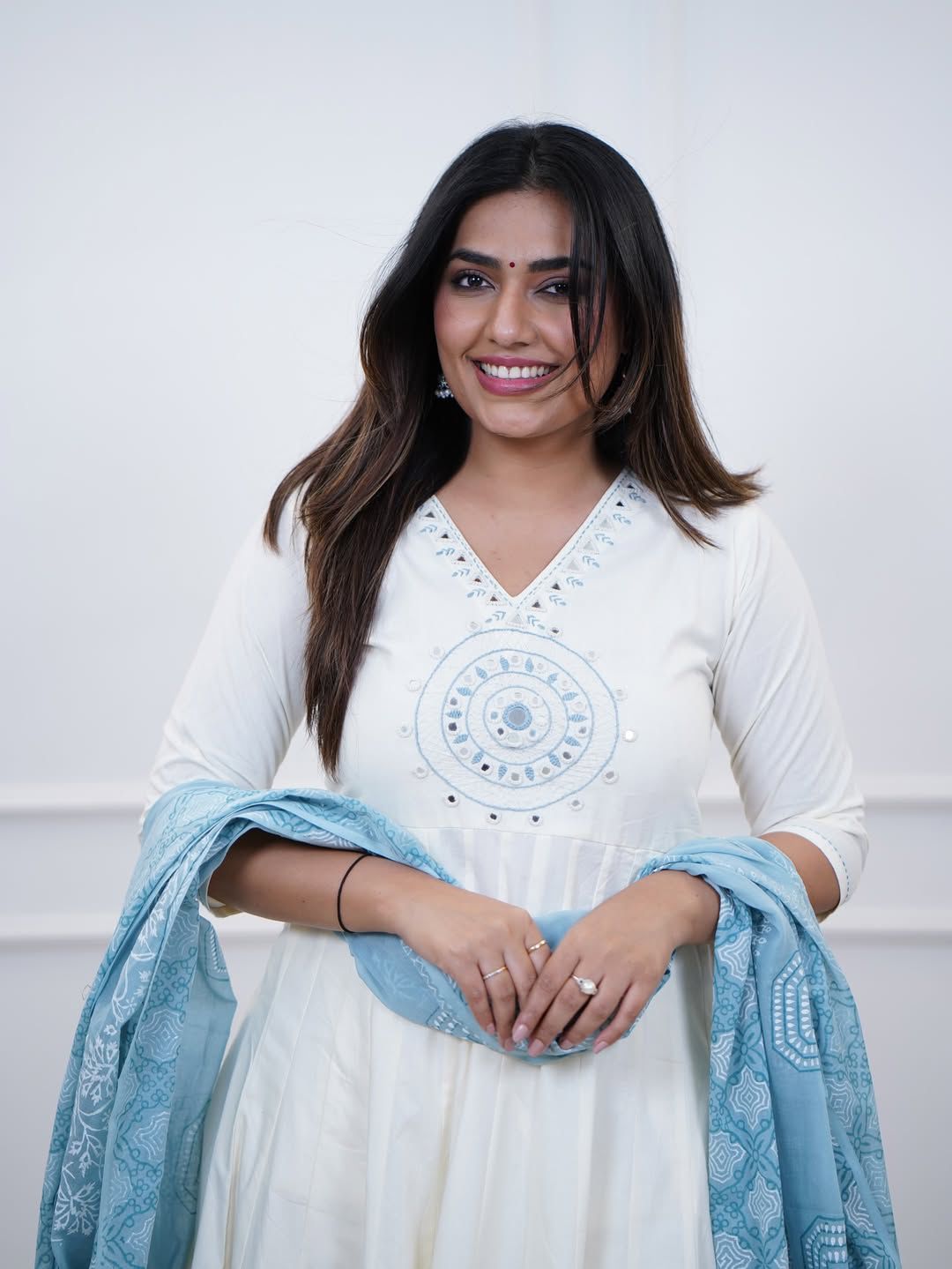 Dazzling Anarkalis with intricate mirror work (KS13)