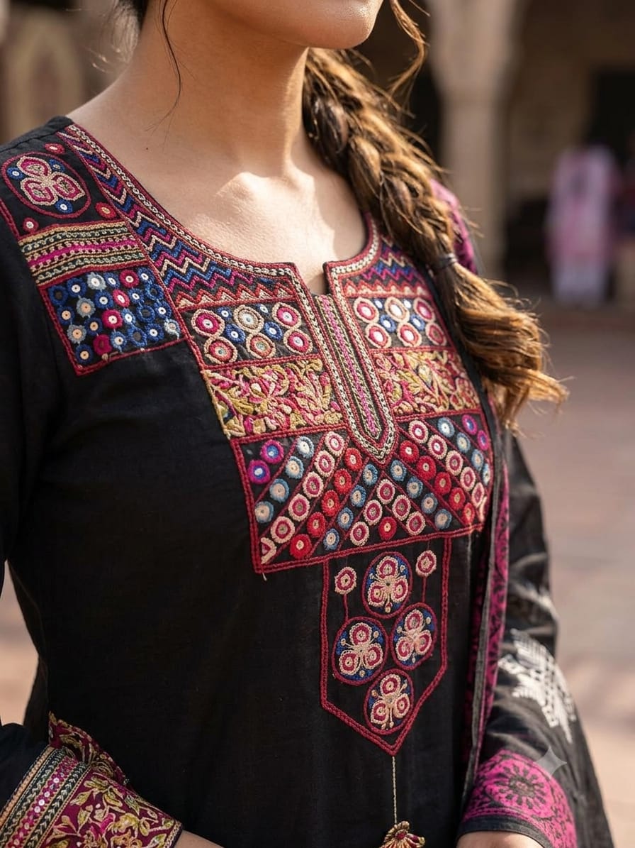 Designer Kurti Pant Dupatta Set