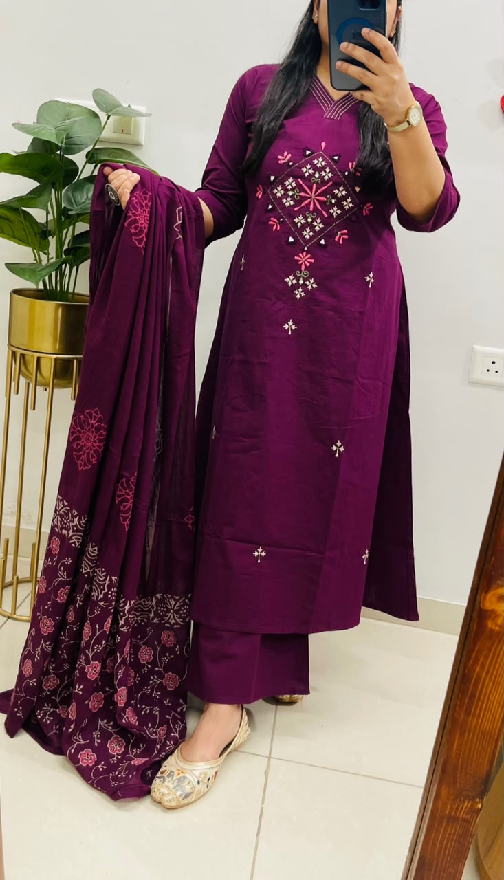 Cotton Kurta Set with Pant