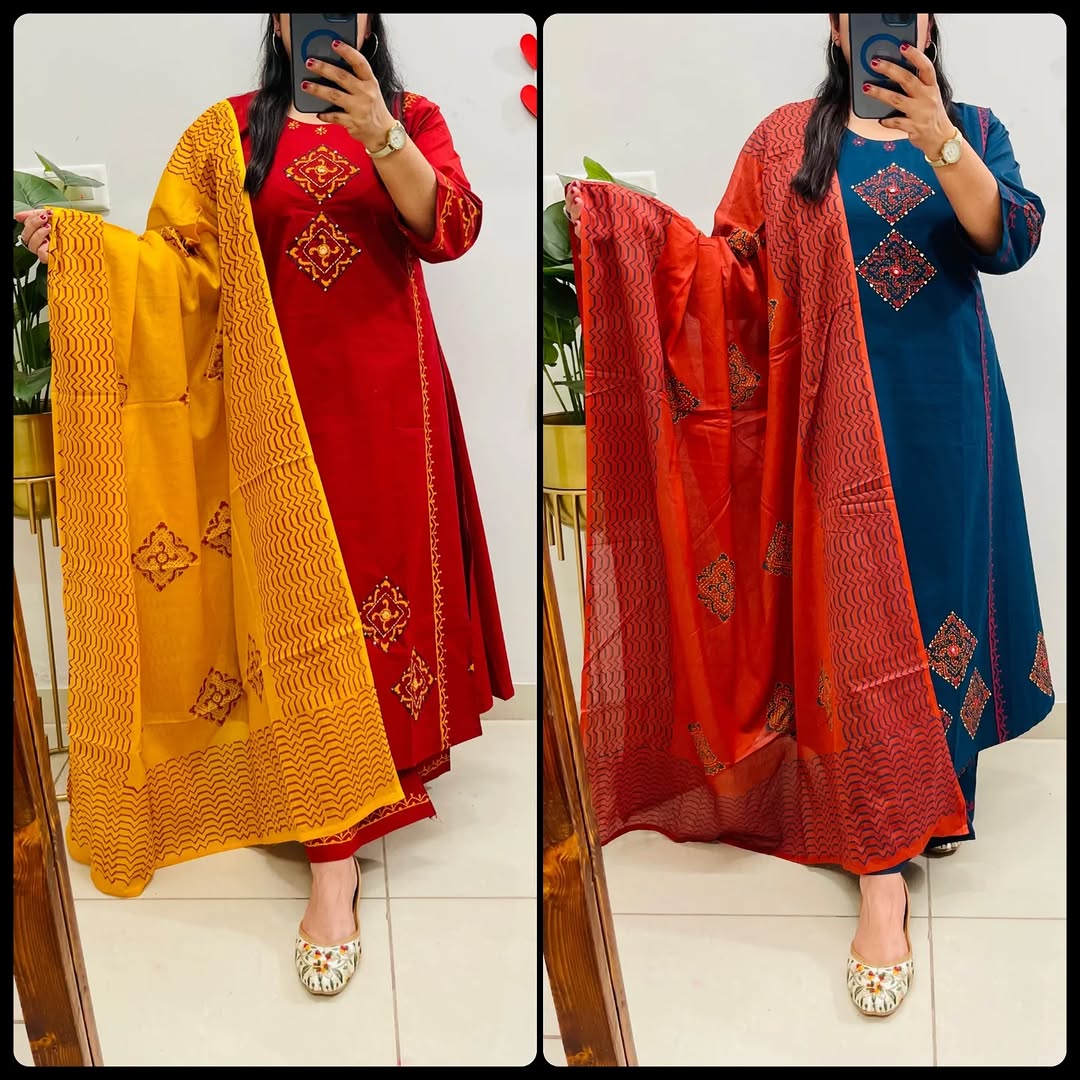 Latest Women's Kurta Set with Pant & Dupatta