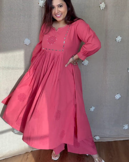 New smart casual Cotton Kurti set ☘️☘️ (PVCD17)