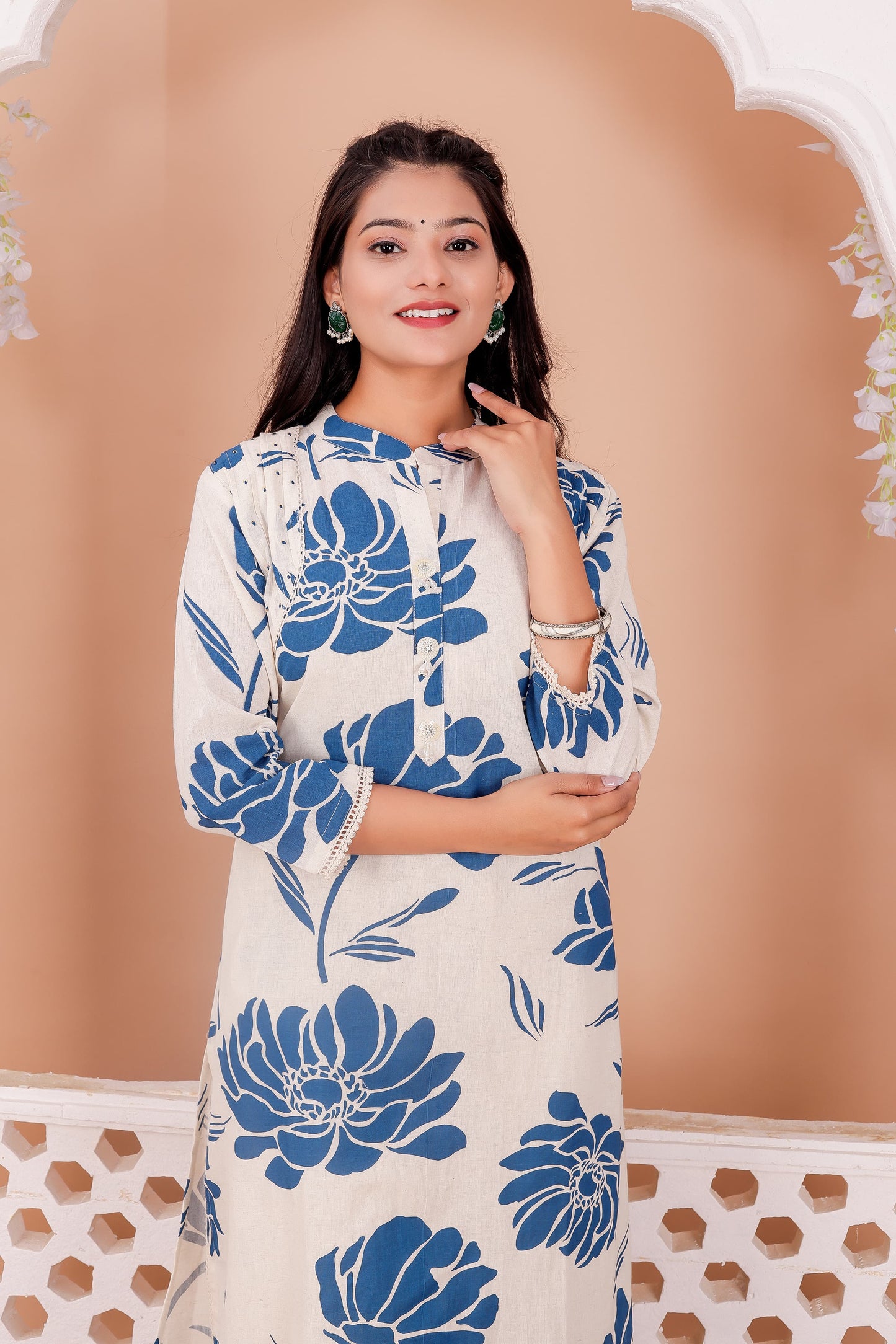 Get festive ready with our new Kurta pant sets with beautiful detailing colours  (PVCD41)