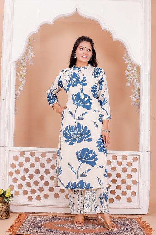 Get festive ready with our new Kurta pant sets with beautiful detailing colours  (PVCD41)