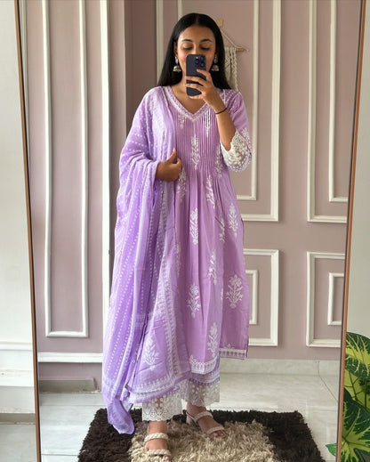 Featuring a chic pleated top with V- neck design and lace detailing, (PVCRD85)