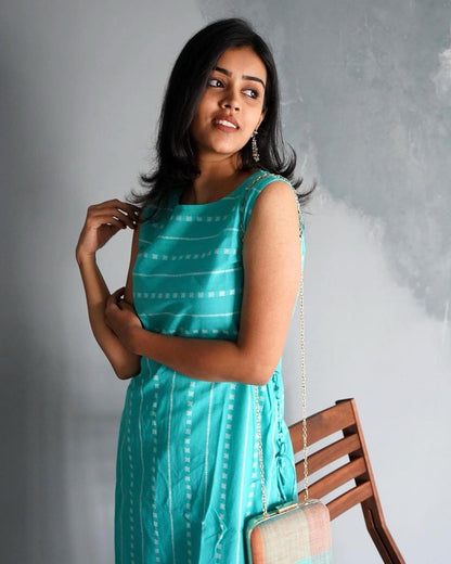 New Sleev Less Kurti Pent Set (PVCD46)