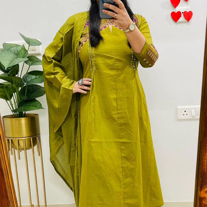 KURTA PENT WITH DUPATTA SUIT SET  (LK04)