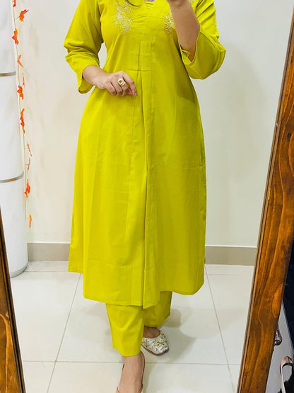 Premium Floral Fine cotton kurti Palazza set (LKCD02)