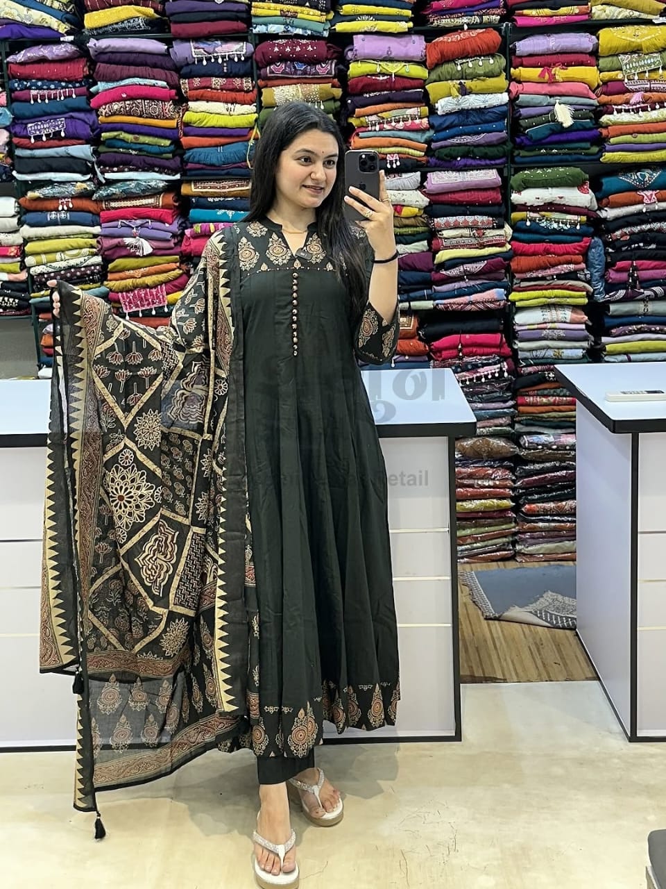 New anarkali kurta set with new style... parrten (PVCR108)