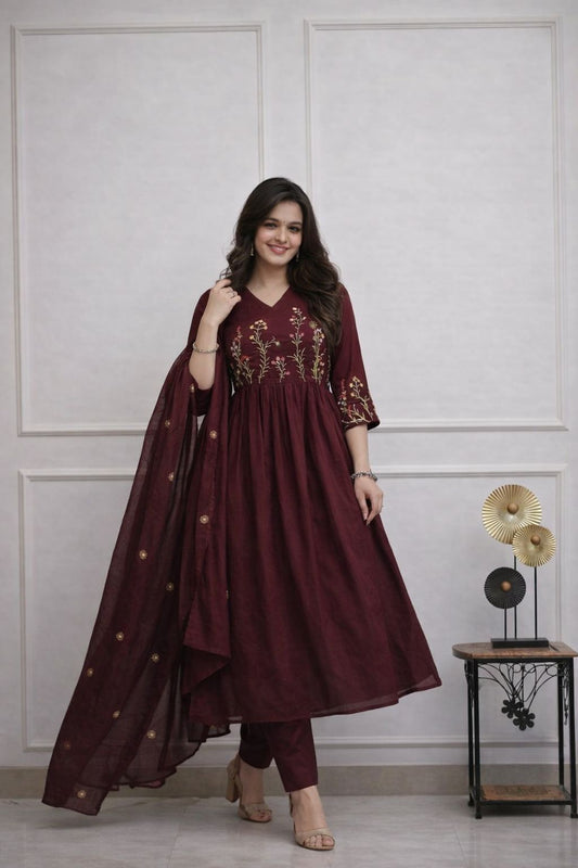 a beautifully cotton malmal printed dupatta suit (KS05)