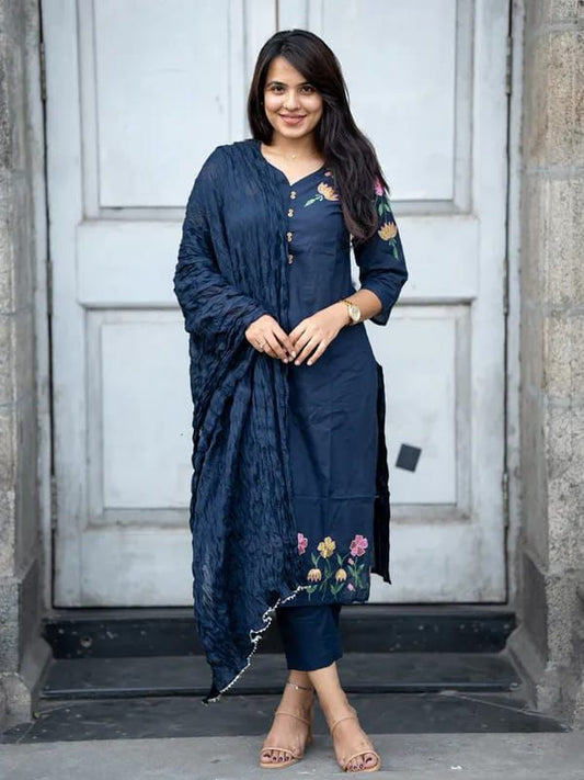 Pure mul cotton dupatta with gotta lace border (KS07)