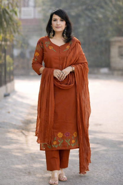Pure mul cotton dupatta with gotta lace border (KS08)