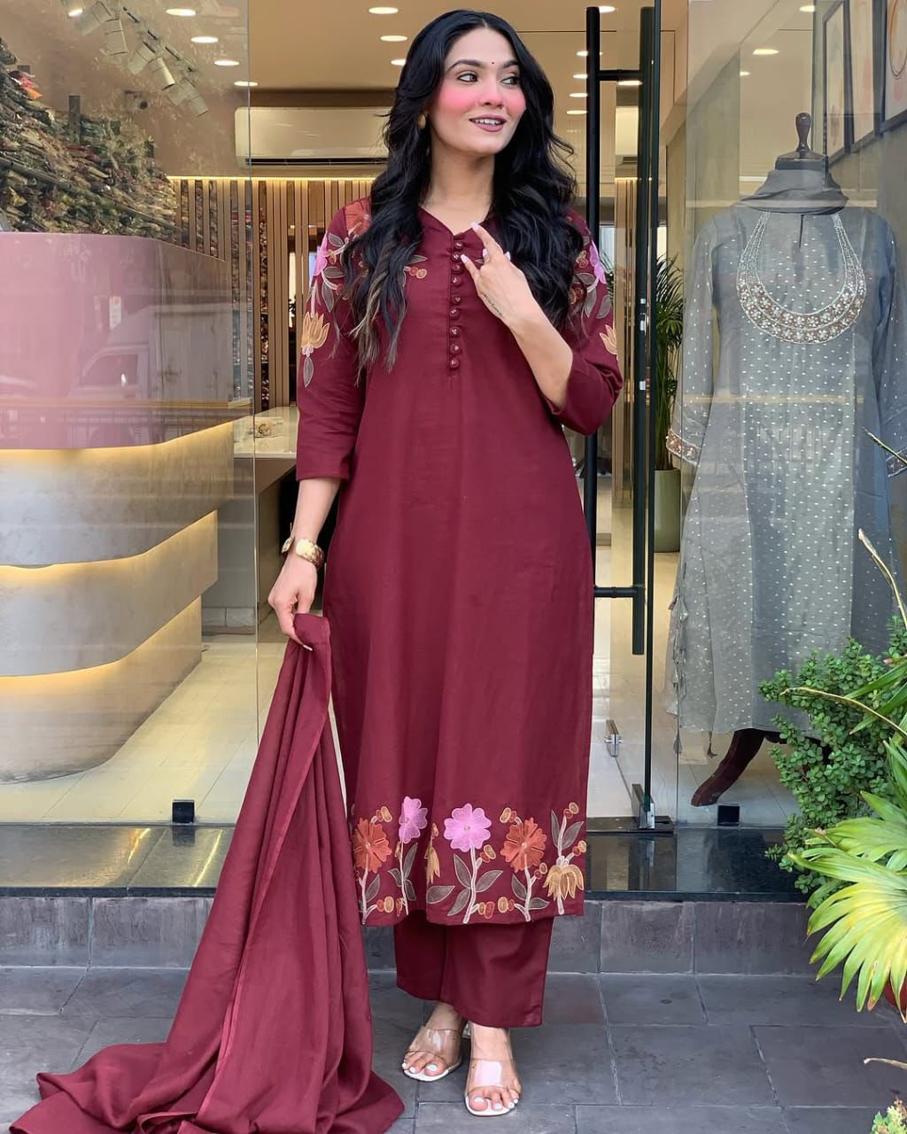 Pure mul cotton dupatta with gotta lace border (KS09)