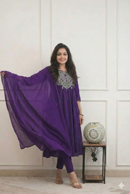 Dazzling Anarkalis with intricate mirror work (KS12)