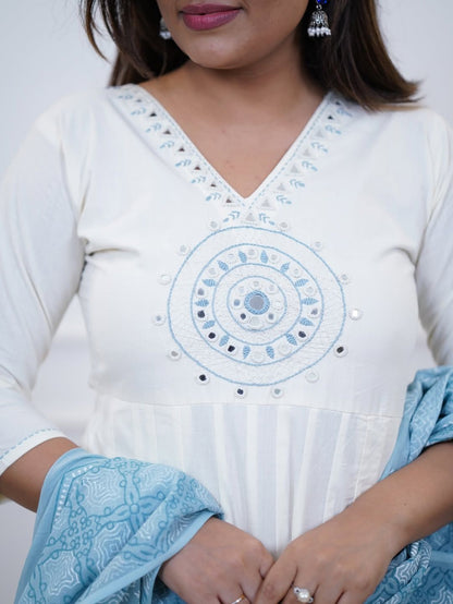 Dazzling Anarkalis with intricate mirror work (KS13)