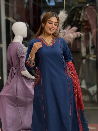 Women Stylish Cotton Dress Material New Collection (PVCRD174)