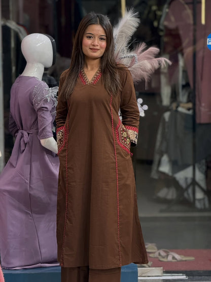 Women Stylish Cotton Dress Material New Collection (PVCRD175)