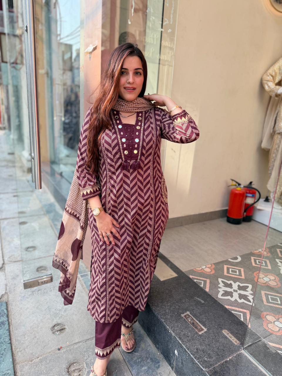 Women Stylish Cotton Dress Material New Collection (PVCRD176)