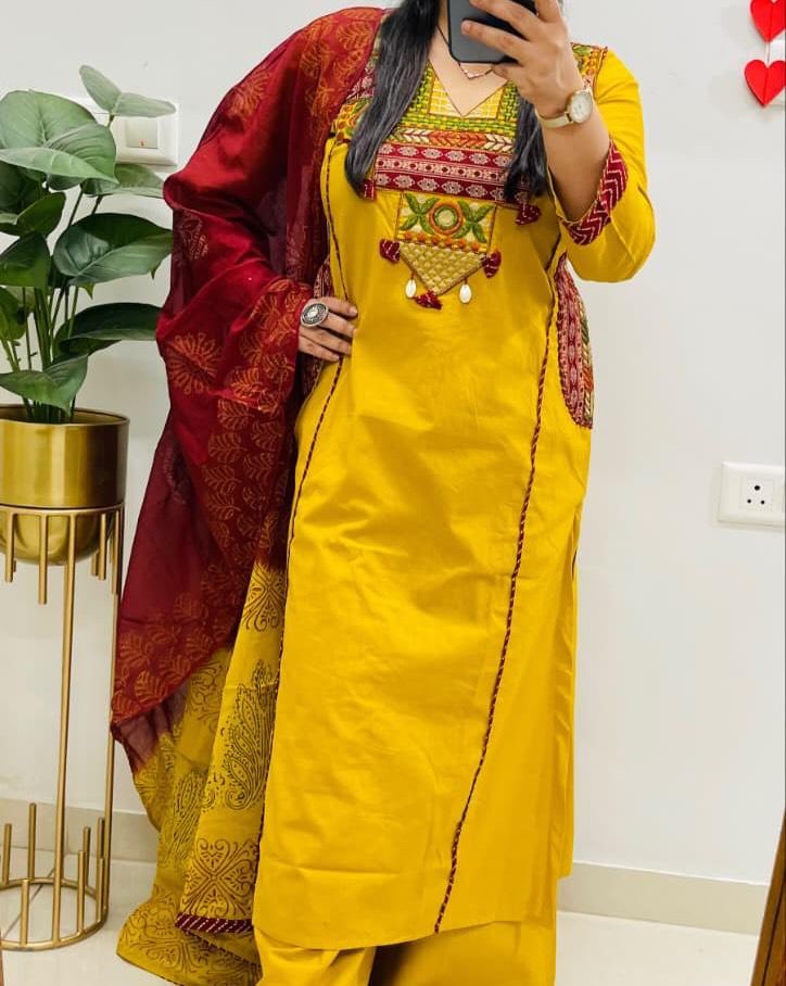 New Designer Cotton Kurta Set for Women