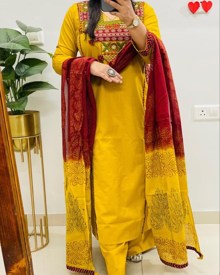 New Designer Cotton Kurta Set for Women