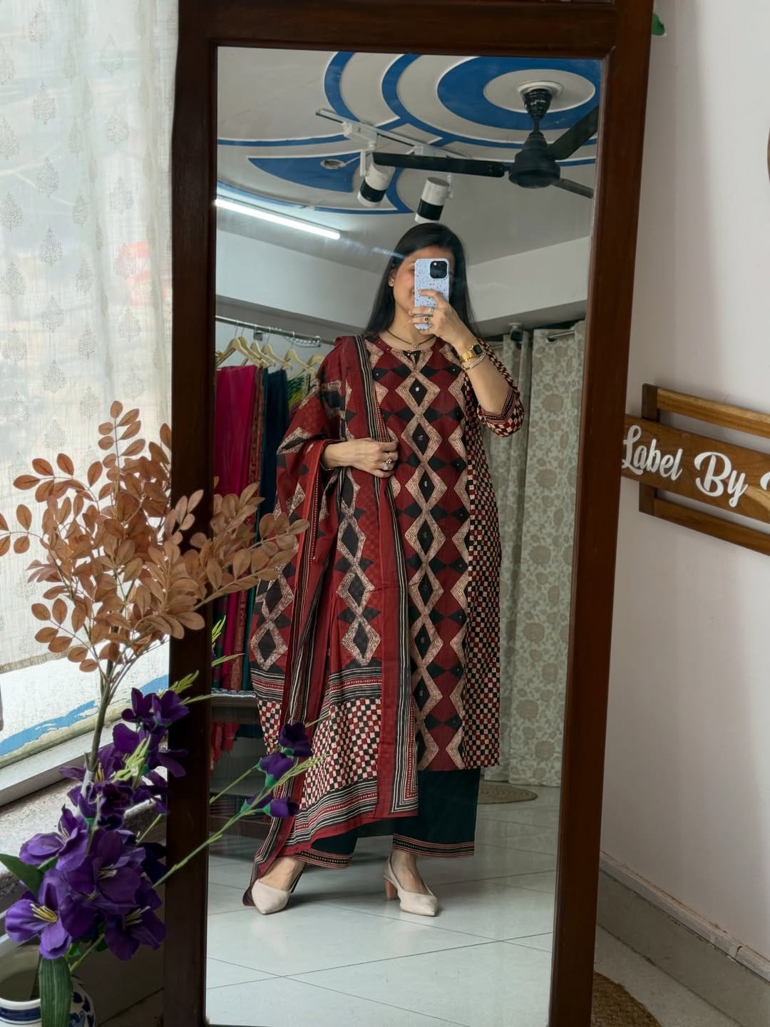 Printed Cotton Kurta with Dupatta