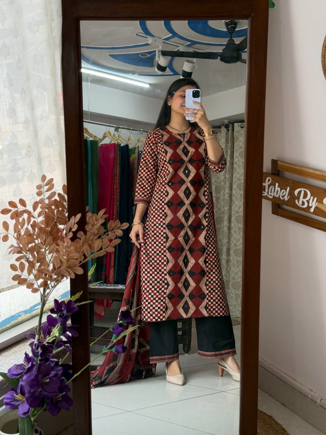 Printed Cotton Kurta with Dupatta