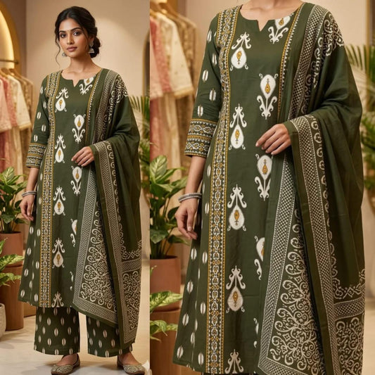 Floral Cotton Kurta Pant Set