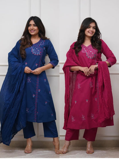Women's Kurta Pant Dupatta Set Latest Design